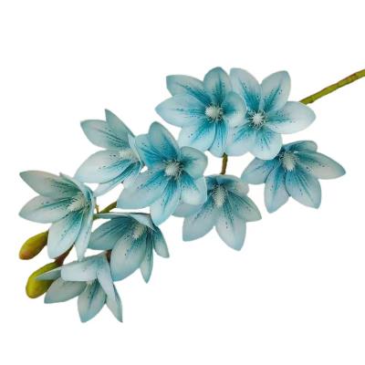 China HC1816 Home Event Decoration HC1816 Floral Hot 11 Color 9 Head Long Stem Artificial Clematis Orchid For Home Decoration for sale