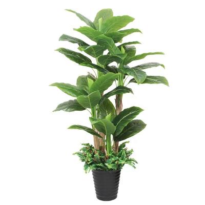 China 70cm/150cm/170cm/190cm/220cm Artificial Brazilian Banana Tree Leaf Home Decoration Indoor Large Potted Ground Plants HC1820 SI for sale