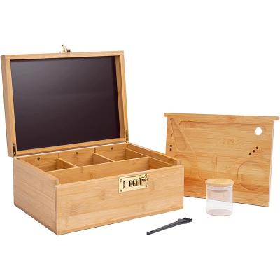 China Sustainable Wooden decorative box with combination lock premium wood box with lock for sale