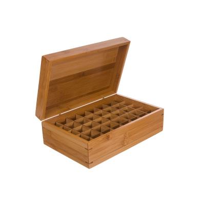 China Handmade bamboo wood wood compartment storage box essential oil storage box wooden  essential oil boxes for sale