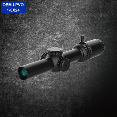 China OEM 1-8X24 LPVO Scope Hunting Scope 1/2 MOA Adjust Rangfinding Reticle Wind 407A01 Shockproof for sale