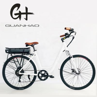 China Aluminum Alloy 26inch 7 Speeds 500W 48V 45KM/H Women City Electric Bike For Lady for sale