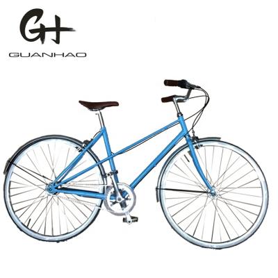 China 700C Shimano Steel CONNECTION 7S Holland Indoor Unisex Supported Frame City Lady Bike for sale