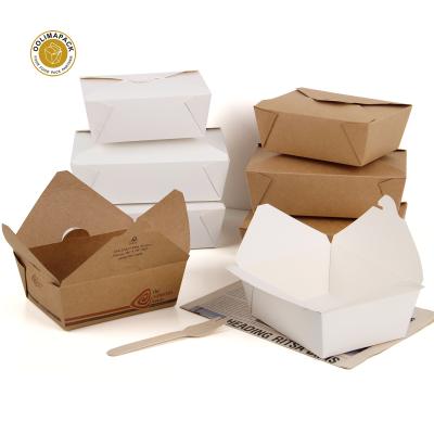 China Factory Biodegradable Customization Paper Potluck Takeout Lunch Box for sale