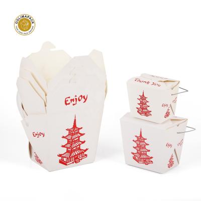 China High Quality Disposable Cardboard Pasta Box For Chinese Food Noodle Box Takeout Wholesale for sale