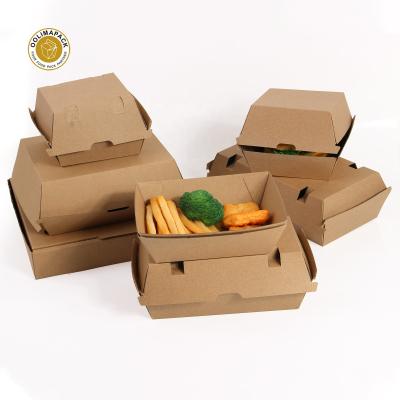 China Disposable F-flute Corrugated Hamburger Packaging Paper Boxes for sale