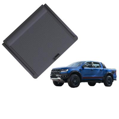 China Duarable Popular Wholesale Factory Price Manual Roll Up Truck Pickup Bed Cover Manual Tonneau Cover Roller Lid For Ford Ranger for sale