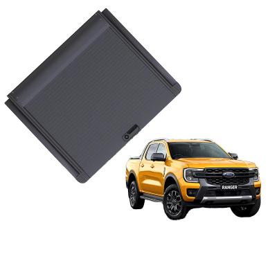 China Duarable GRANDTEC Anti-theft Roller Shutter Cover Retractable Manual Pickup Bed Cover Tonneau Cover For Ford Ranger Wildtrak T9 for sale