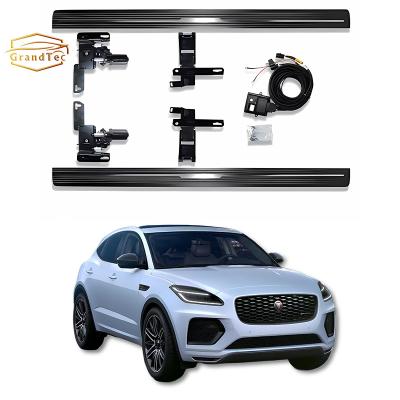 China Automotive Parts GRANDTEC Retractable Aluminum Alloy Folding Steps Side Pedals Electric Auto Running Boards For Jaguar E-Pace 2018+ for sale