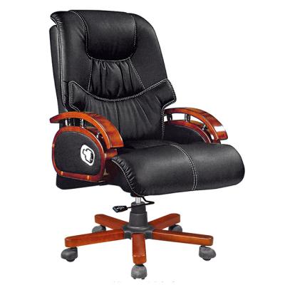 China New Style Luxury Ergonomic Stainless Steel Armrest PU Chair High Swivel Office Leather Back Chairs for sale