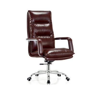 China Genuine White Leather Office Chair Revolving Back Cafe Chairs Desk for sale