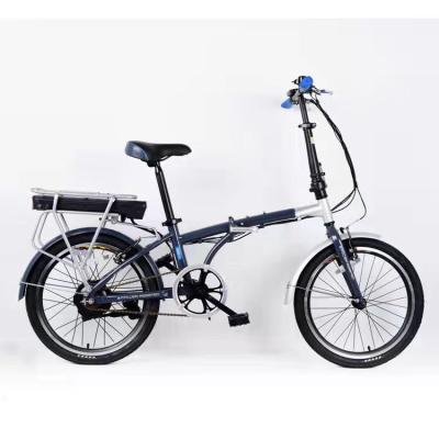 China 200W lithium battery steel waterproof plug steel frame 36V electric bicycle LED display 20*1.75 front and rear V brake electric bicycle for sale