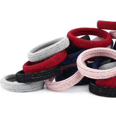 China Hair Care women Hair Band accessories,Ponytail Holders Cotton Seamless Hair Bands,Hair Elastics Hair Ties No Damage for Thick Heavy Hair for sale