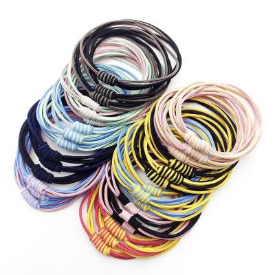 China Hair Care Colorful Hair Tie Bracelet ElasticsHair Bands for Women's Hair,Non Slip Curly Ponytail Holders for Thick Thin Hair Accessories for sale