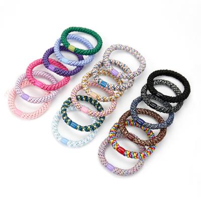 China Hair Care Any color Hair Ties for Thick Hair,Ponytail Holders Elastics Hair Bands,No Damage No Crease Hair Elastics for Women Girls Teens for sale