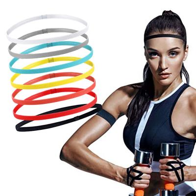 China Non-slip Wholesale Non-Slip Elastic Sport Headbands motion sweatproof Silicone Grip Exercise Hair and Sweatbands for Yoga for sale