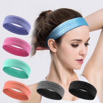 China Non-slip Workout sweatbands for Women Head Sport Hair Bands for Women's Hair Non Slip Moisture Wicking Headband for Running for sale