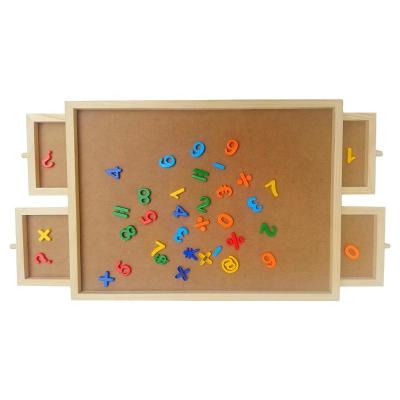 China Children's Learing Toys Wooden Jigsaw Sorting Table 4 Drawers Table Adults Kids Jigsaw Puzzle Board for sale