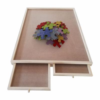 China Children's Learing Toys Adults Wooden Jigsaw Table 4 Drawers Jigsaw Jigsaw Puzzle Board Folding Jigsaw Puzzle Table for sale