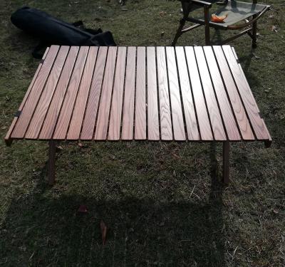 China Folding Table Camping Outdoor Wooden Roll Table Easy Carry Wooden Folding Table for sale