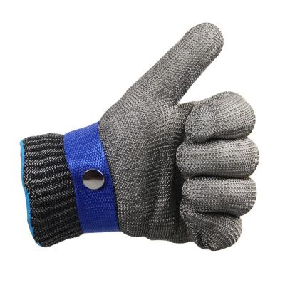 China Stainless Steel Mesh Metal Wire Kitchen Cutting Heavy X/Y Resistant Anti-rust Protection Butcher Durable Level 9 Cutting Gloves for sale