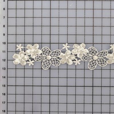 China Viable Wedding 3 Cm Tulle Lace Fabric Sequin Embroidery Lace Ornament Garment Decoration DIY Hand Sewing for sale