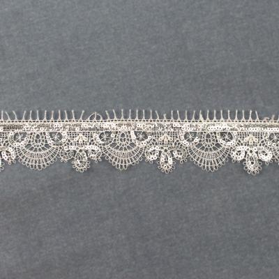 China 3.7cm Tulle Lace Fabric Sequin Embroidery Lace Trim Bridal Ornament Garment DIY Viable Decoration for sale