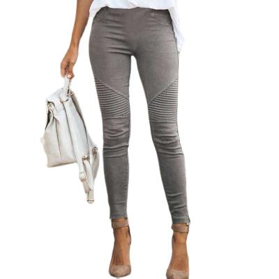 China Women's Autumn Trousers High Waisted Pant Women's Workwear Gray Chic Elegant OL Breathable Workwear Pencil Pants for sale