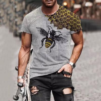 China Ms. Bee 3D Print Summer Funny Men's Round Neck Shorts Personality Breathable Street T-shirt Sheath Unisex Hip Hop Tops Stitch Male T-shirt 6XL for sale