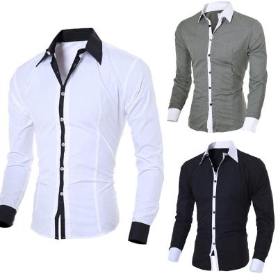 China Men Breathable Shirt Personality Fashion Camisa Long Sleeve Shirt Blouse Business Daily Life Casual Thin Top Dropshipping Dropshipping for sale