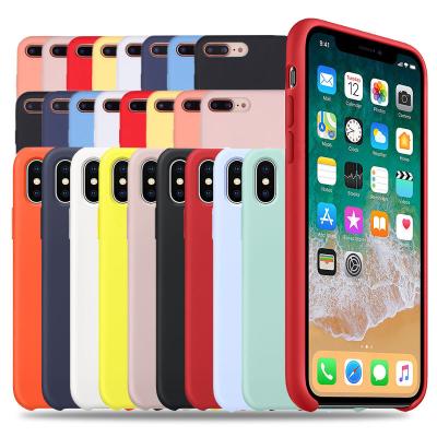 China Candy Colors Luxury Case For iphone 11 pro XR Max XS Max Soft Silicone Cover For iphone 6 6s 7 8 plus X Ultrathin Liquid Silicone Protective Cover Phone Case For Apple Cover for sale