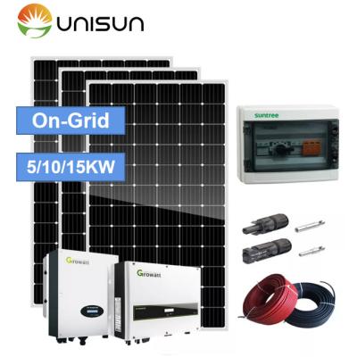 China Unisun home high output power for 10kw solar system on grid power system solar panel for home use 10000w for sale