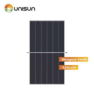 China Commercial Unisun 2022 590w Popular Bifacial Photovoltaic Panels 585w 595w 600w 605w 610w essed solar panels with CE TUV for sale