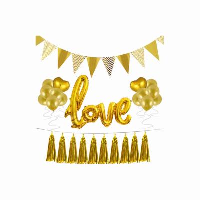 China EASY TO USE Latex Foil Letters Reusable Eco Friendly Balloons Decoration Party Supplies Wholesale Set for sale