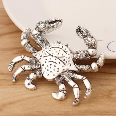 China FASHIONABLE Large Tibetan Silver Crab Charms Pendants For Necklace DIY Jewelry Making Accessories for sale