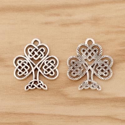 China FASHIONABLE Tibetan Silver Celtics Knot Tree Charms Pendants Beads For Bracelet Necklace Earring Making 23x19mm for sale