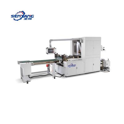 China Hotels Automatic Disposable PE Film Slitter Diameter 600mm Oilproof Paper Cutting Machine for sale