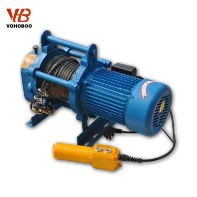 China Single And Double Electric Mini Girder Overhead Crane Winch 220V Wire Rope Hoist Winch 300-2000kg Lift Weight 100m Height for sale