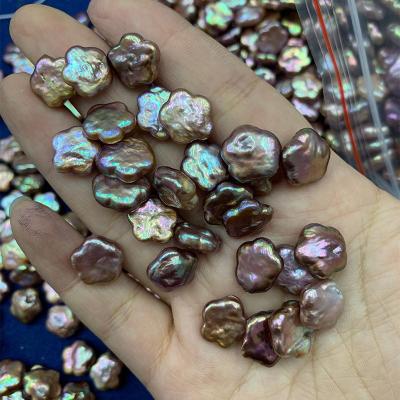 China Wholesale High Quality Natural Cultured Freshwater Pearl Irregular Flower Shape Freshwater Pearls Without Hole Baroque Loose Beads (AB1956) for sale