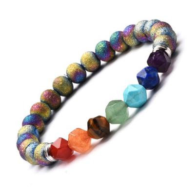 China FASHIONABLE Stone Wholesale High Quality Handmade Bracelet Natural Feng Shui Chakra Bead Bracelet (MB18144) for sale