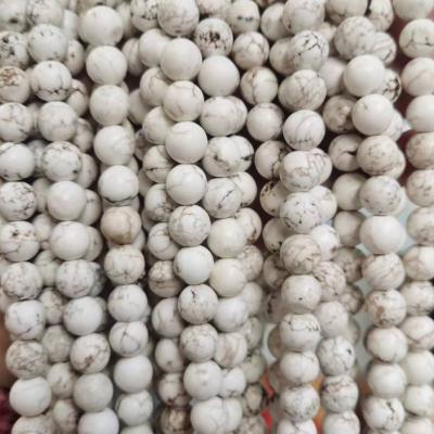 China High Quality Stone Cream Howlite Beads Healing Stone Beads For Jewelry Making (AB1955) for sale