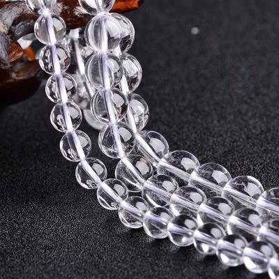 China High Quality Natural Clear Crystal Stone Quartz Round Beads Loose Gemstone Strands Beads Wholesale (AB1939) for sale