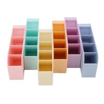 China Custom Cute Temperature Display Desktop Pencil Organizer Plastic Household (6 Colors) Pen Holders For Office School for sale