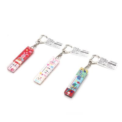 China Plastic Transparent Acrylic Key Chain Custom Pattern Printing Professional UV Acrylic Charm for sale