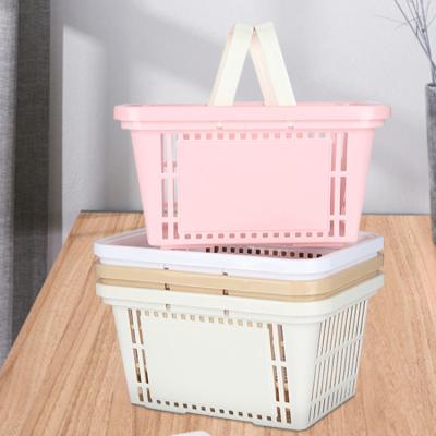 China Fashionable Hand Held Shopping Baskets and Single Plastic Shopping Basket Plastic Basket for Supermarket Shopping for sale