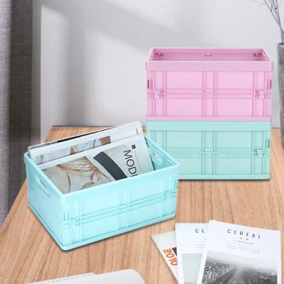 China Sustainable Products Custom Plastic Kids Clothes Folding Felt Plastic Folding Storage Basket for sale