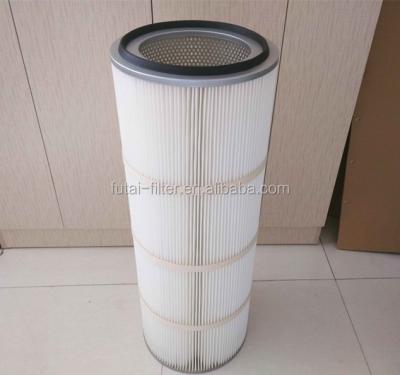 China Air Filter Polyester Dust Filter Cartridge With Pleated Filter Paper for sale