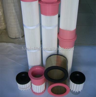 China Air Filter PTFE Membrane Polyester 3 Cartridge Pleated Filters Price Hooks for sale