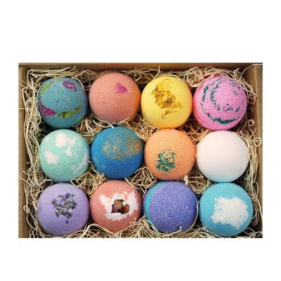 China Private Label OEM High Quality Organic Fizzy Bath Bombs With Dried Flowers Customized Shape for sale