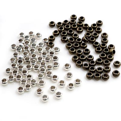 China Jewelry Making Stopper Spacer Beads 100pcs/lot Antique Silver Plated Crimp Ball End Beads Diameter 5mm Stopper Spacer Beads For Diy Jewelry Making Findings Deliveries for sale